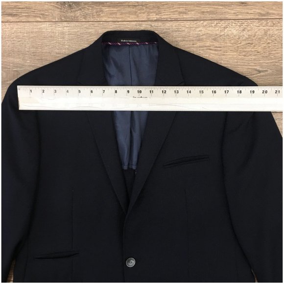 Egara Mens Blazer‎ Sport Coat Two Button Jacket Wool Size 42R Slim Casual Suits - Picture 9 of 13